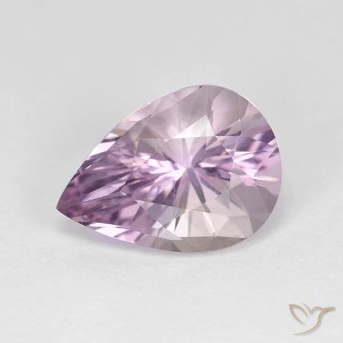 3.20ct Natural Light Pink-Violet Amethyst, Pear Shape, VVS