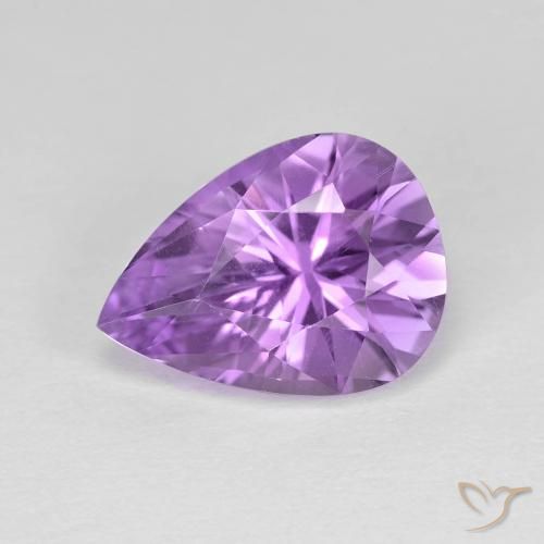 2.96ct Natural Medium Violet Amethyst, Pear Shape, VVS