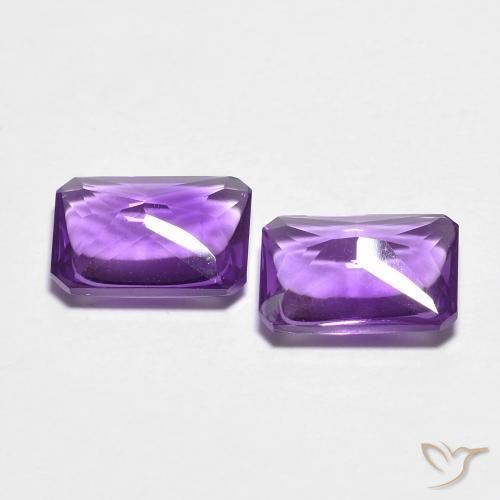 Amethyst Gemstones in 8 x 6 mm (calibrated) Size for Sale, Amethyst Stones in Medium Dark-Violet Color