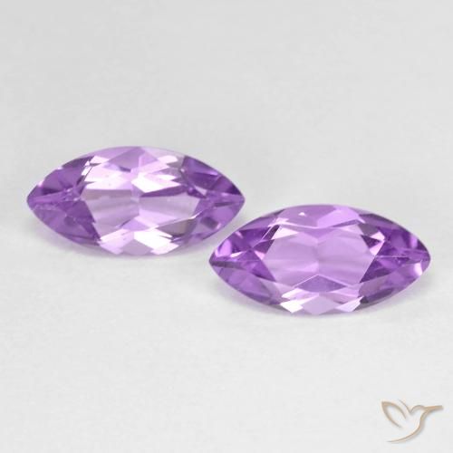 1.92 ctw Violet Amethyst Stones, Natural Amethyst in Marquise Facet Shape for Sale