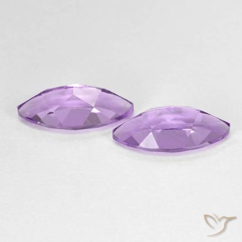 Amethyst Gemstones in 10 x 5 mm (calibrated) Size for Sale, Amethyst Stones in Pinkish Violet Color