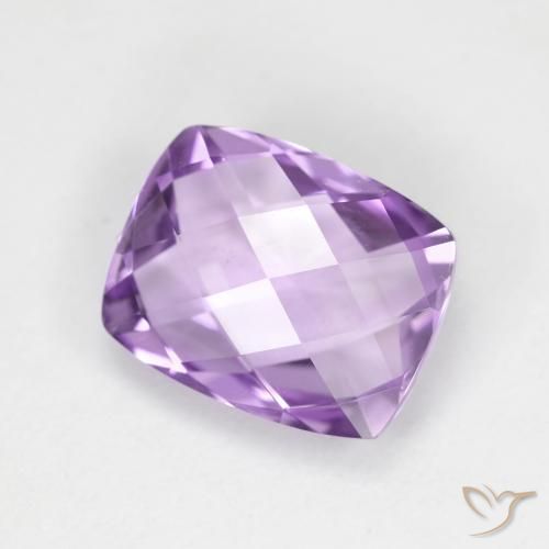 2.78 ct Violet Amethyst Stone, Natural Amethyst in Cushion Checkerboard (double sided) Shape for Sale