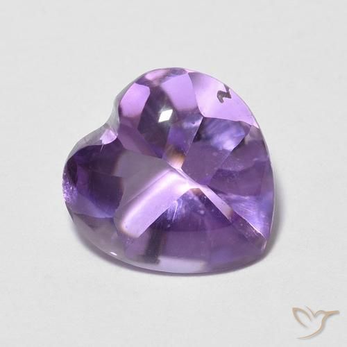 1.93ct Natural Vivid Violet Amethyst, Heart, Transparent