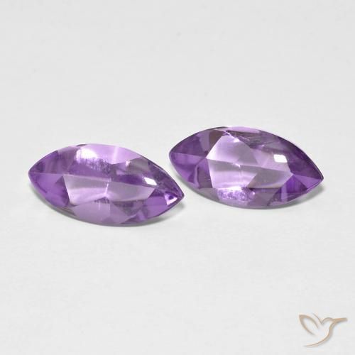 3.16ctw Natural Vivid Violet Amethyst, Marquise, Transparent