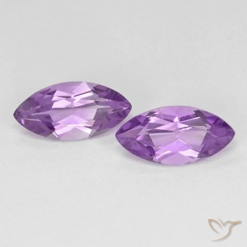Paire d'améthyste Marquise 10,2 x 5mm - Poids total 2,04 ct / moyenne 1,02 ct chaque, pierre gemme naturelle Non traité, couleur Violet Rosâtre avec pureté vvs, dureté Mohs 7 convient aux bijoux de tous les jours, pierre de sagesse, Débloque le chakra de la couronne, Photo A