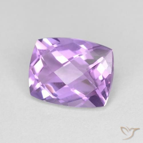 2.09 ct Violet Amethyst Stone, Natural Amethyst in Cushion Checkerboard Shape for Sale