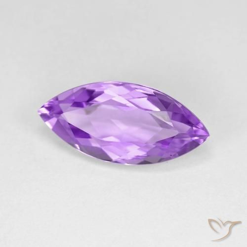3.01 ct Violet Amethyst Stone, Natural Amethyst in Marquise Facet Shape for Sale
