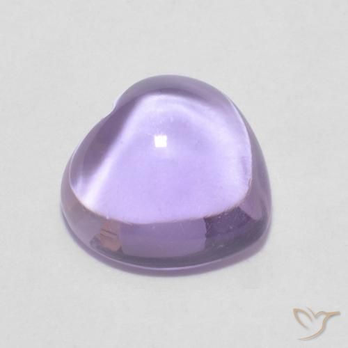 0.86ct Natural Light Violet Amethyst, Heart, Transparent