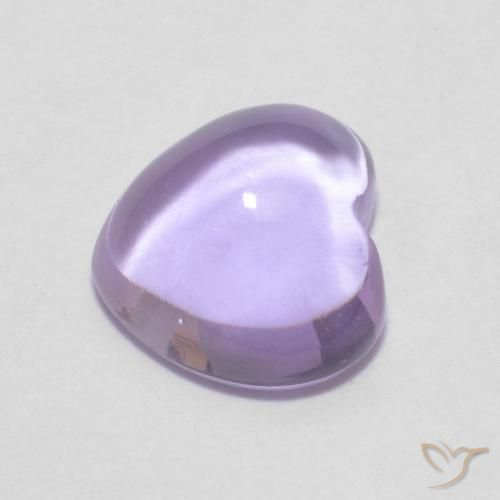 0.86 ct Violet Amethyst Stone, Natural Amethyst in Heart Cabochon Shape for Sale