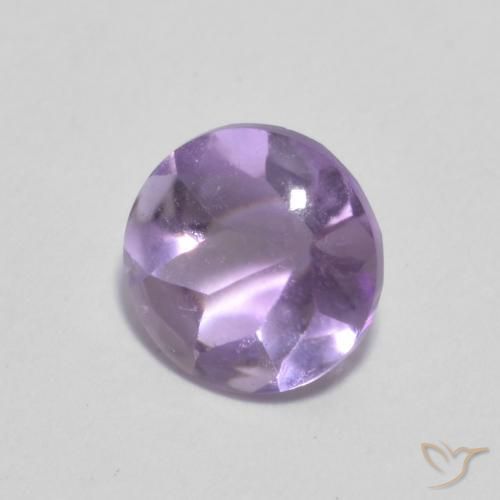 0.84 ct Violet Amethyst Stone, Natural Amethyst in Round Buff-Top Shape for Sale