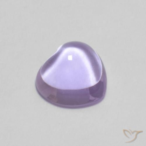 0.81ct Natural Light Violet Amethyst, Heart, Transparent
