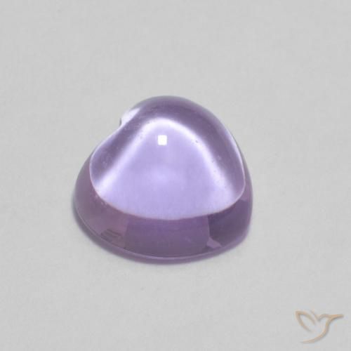 0.93ct Natural Light Violet Amethyst, Heart, Transparent