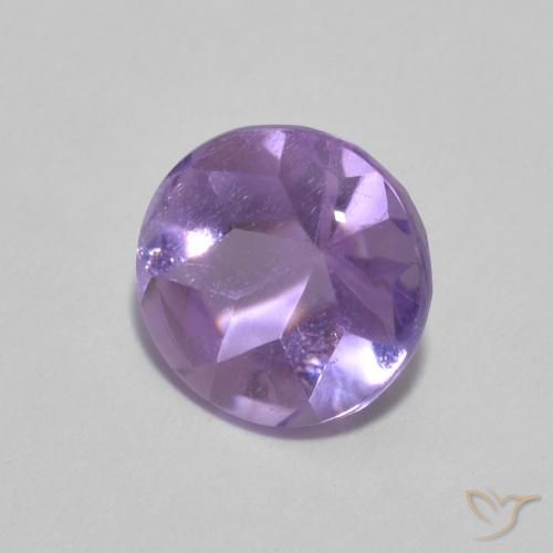 1.33 ct Violet Amethyst Stone, Natural Amethyst in Round Buff-Top Shape for Sale