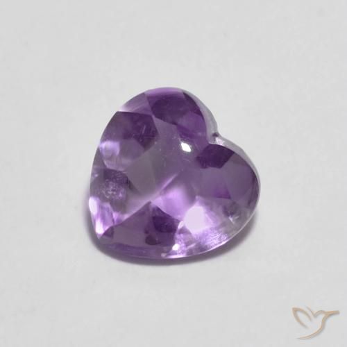 0.88ct Natural Iris Violet Amethyst, Heart, Transparent