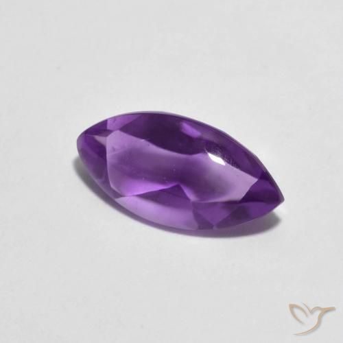 1.95 ct Violet Amethyst Stone, Natural Amethyst in Marquise Cabochon Shape for Sale