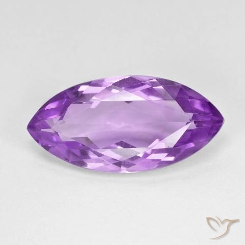 7.1 ct Marquise Cut Amethyst, 20 x 9.8 mm From Brazil, Photo A