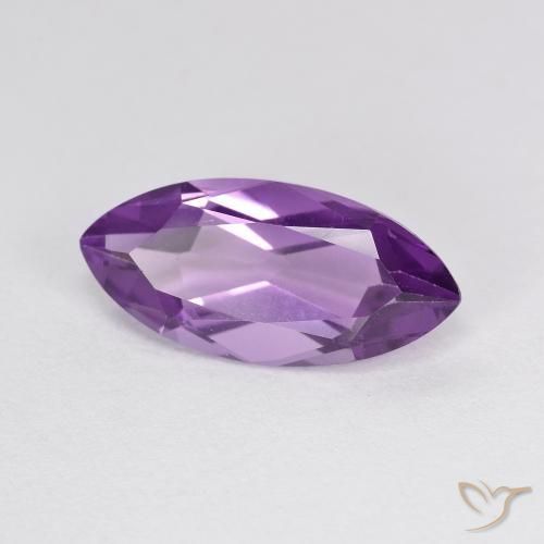 3.05 ct Violet Amethyst Stone, Natural Amethyst in Marquise Facet Shape for Sale
