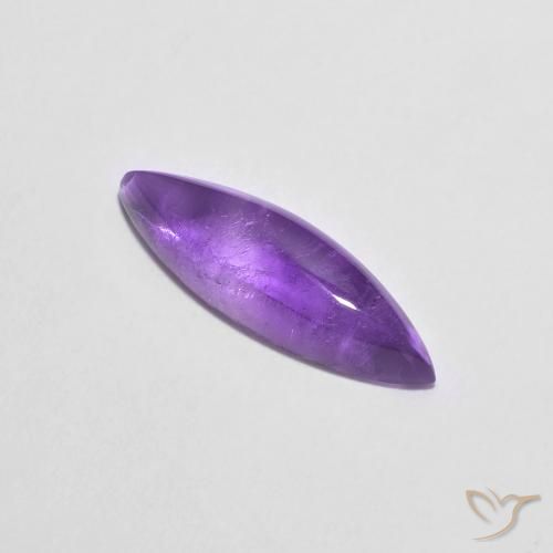 1.79 ct Violet Amethyst Stone, Natural Amethyst in Marquise Cabochon Shape for Sale