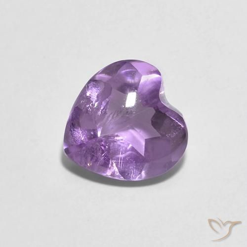 1.94ct Natural Pinkish Violet Amethyst, Heart, Transparent