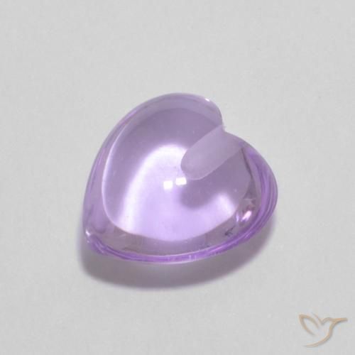 0.95ct Natural Medium Light-Violet Amethyst, Heart, Transparent