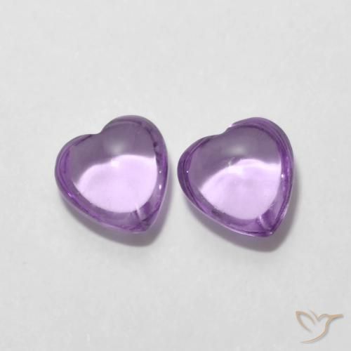 1.66ctw Natural Medium Pinkish Violet Amethyst, Heart, Transparent