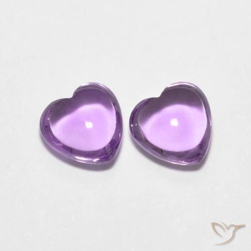 1.62ctw Natural Pinkish Violet Amethyst, Heart, Transparent