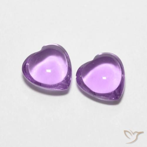 1.69ctw Natural Pinkish Violet Amethyst, Heart, Transparent