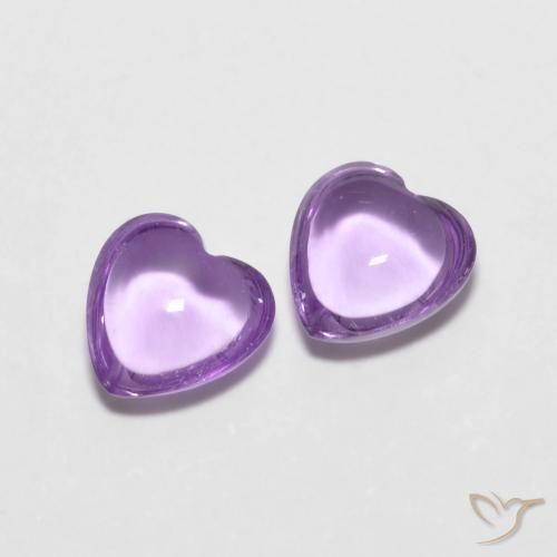 1.69ctw Natural Medium Violet Amethyst, Heart, Transparent
