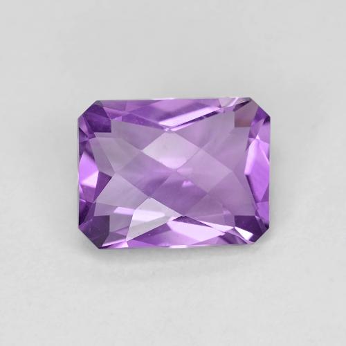 1,28 ct octagonschliff Amethyst aus Brasilien, Größe: 8,1 x 6,3mm, Reinheit: VVS, Garantiert echter Edelstein, 1 Stück Amethyst in Intensives Violett Farbe, Mohs-Härte von 7 Geeignet für den täglichen Gebrauch im Schmuck, Stein des Geistes, Photo A
