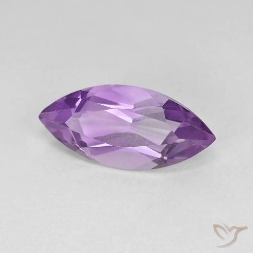 3.01 ct Violet Amethyst Stone, Natural Amethyst in Marquise Facet Shape for Sale