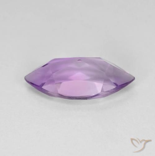 Amethyst Gemstone in 15 x 7.1 mm Size for Sale, Amethyst Stone in Medium Pinkish Violet Color