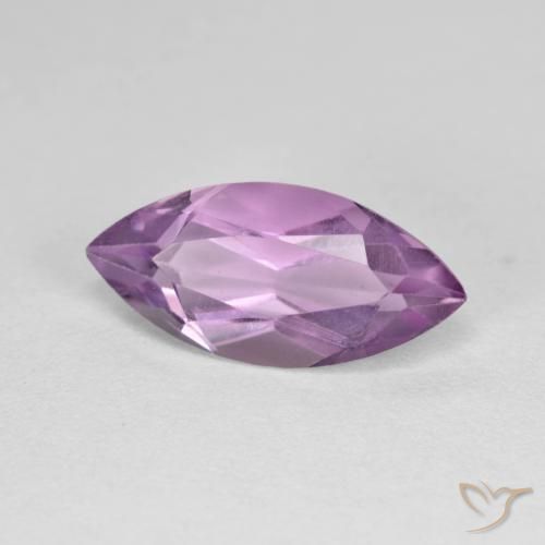 3.07 ct Violet Amethyst Stone, Natural Amethyst in Marquise Facet Shape for Sale