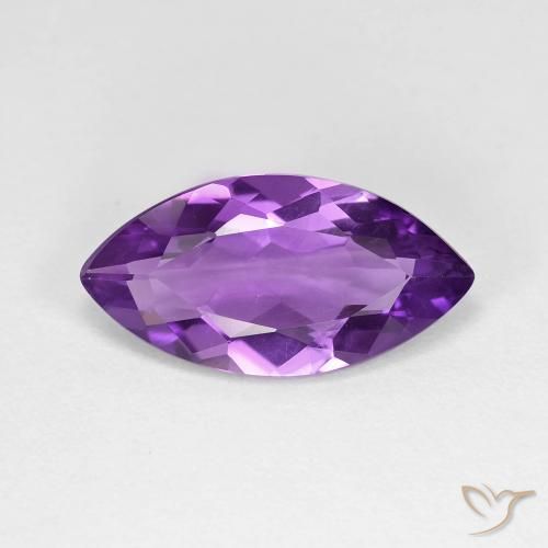 3.14ct Natural Medium Dark-Violet Amethyst, Marquise, VVS