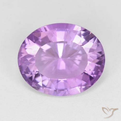 6.17ct Natural Pinkish Violet Amethyst, Oval, VVS
