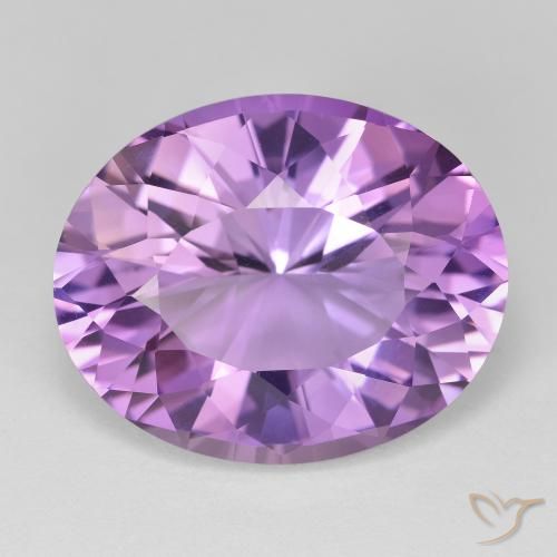 17.77ct Oval Facet Violet Amethyst from Brazil, Dimension 20.4 x 16.7mm, VVS Clarity, Natural untreated gemstone, 1pc Amethyst in Pinkish Violet Color, Mohs Hardness of 7 suitable for daily wear jewelry, Stone of the Mind, Photo A