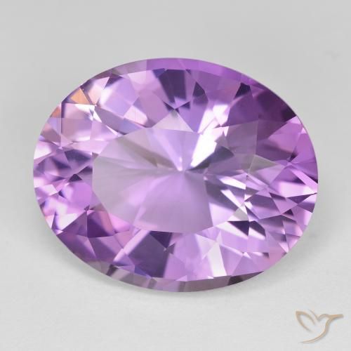 17.77 ct Violet Amethyst Stone, Natural Amethyst in Oval Facet Shape for Sale