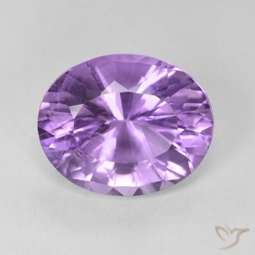 5.95ct Natural Pinkish Violet Amethyst, Oval, VVS-VS