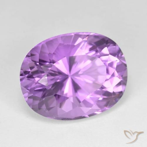 12.86 ct Violet Amethyst Stone, Natural Amethyst in Oval Facet Shape for Sale