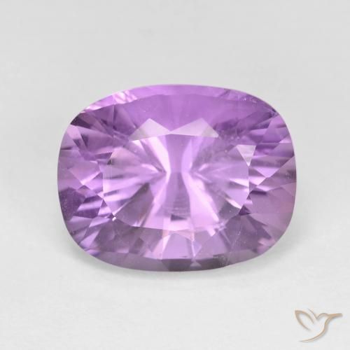 6.21ct Natural Pinkish Violet Amethyst, Cushion, VVS-VS