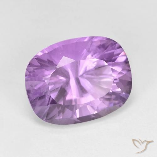 6.21 ct Violet Amethyst Stone, Natural Amethyst in Cushion-Cut Shape for Sale