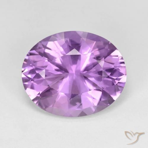 7.36ct Oval Facet Violet Amethyst from Brazil, Dimension 15 x 12.4mm, Natural untreated Gemstone, VVS-VS Clarity, 1 piece Amethyst in Pinkish Violet Color, Mohs Hardness of 7 suitable for daily wear jewelry, Stone of the Mind, Photo A