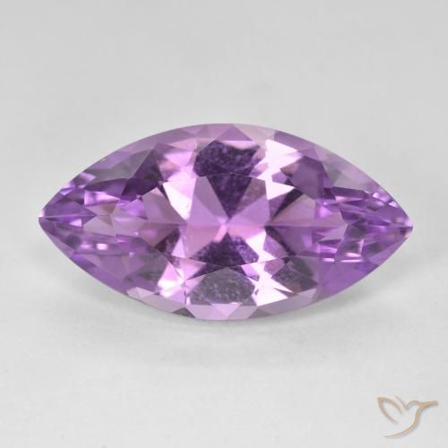 8.53ct Marquise Facet Violet Amethyst from Brazil, Dimension 21 x 11.1mm, Natural untreated Gemstone, VVS Clarity, 1 piece Amethyst in Purplish Violet Color, Mohs Hardness of 7 suitable for daily wear jewelry, Stone of the Mind, Photo A