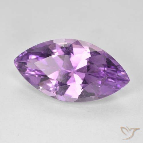 8.53 ct Violet Amethyst Stone, Natural Amethyst in Marquise Facet Shape for Sale