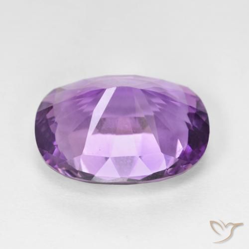 Amethyst Gemstone in 15.3 x 12.1 mm Size for Sale, Amethyst Stone in Deep Purplish Violet Color