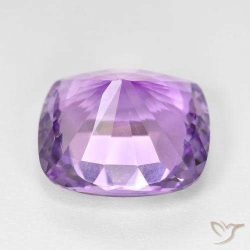 Amethyst Gemstone in 13.9 x 12.7 mm Size for Sale, Amethyst Stone in Medium Pinkish Violet Color