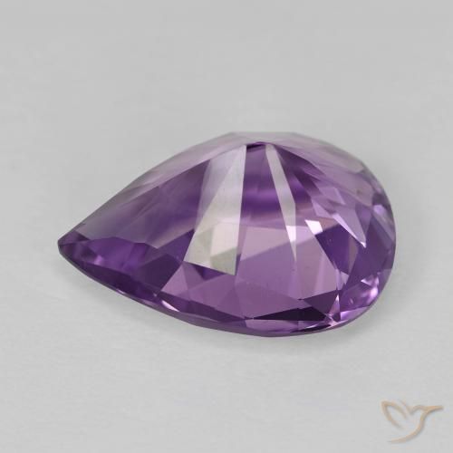 Amethyst Gemstone in 13.7 x 10.4 mm Size for Sale, Amethyst Stone in Medium Light Purplish-Violet Color