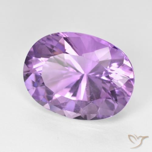 11.53 ct Violet Amethyst Stone, Natural Amethyst in Oval Facet Shape for Sale