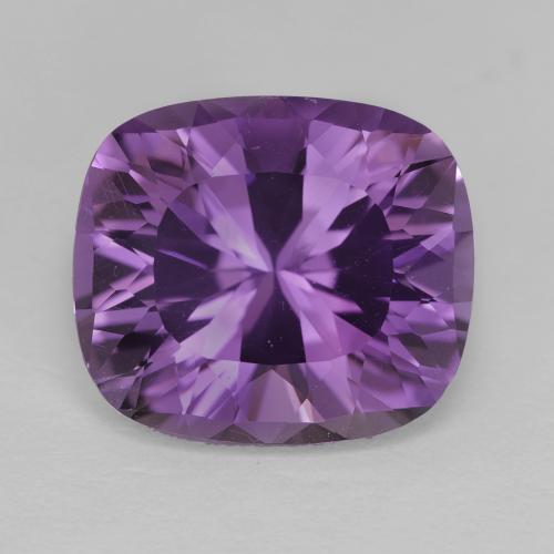 6.29ct Cushion-cut Violet Amethyst from Brazil, Dimension 13 x 11.2mm, VVS Clarity, Natural untreated gemstone, 1pc Amethyst in Pinkish Violet Color, Mohs Hardness of 7 suitable for daily wear jewelry, Pisces Zodiac Stone, Photo A