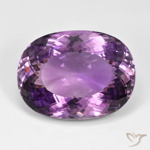 100.51ct Natural Light-Medium Violet Amethyst, Oval, IF