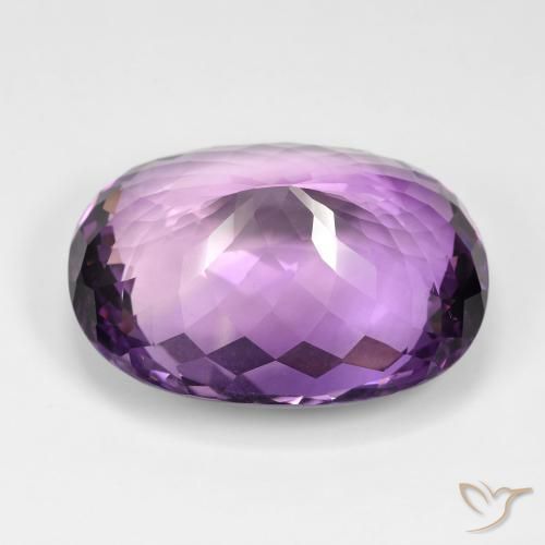 Amethyst Gemstone in 35.5 x 26.7 mm Size for Sale, Amethyst Stone in Light-Medium Violet Color